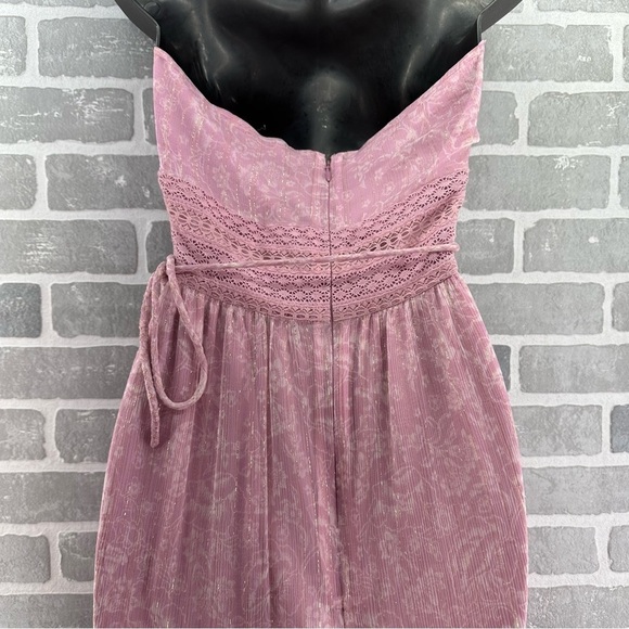 Tularosa Brooks Dress Lilac Toile Floral Asymmetrical Hem Dress Size Medium - Picture 9 of 11